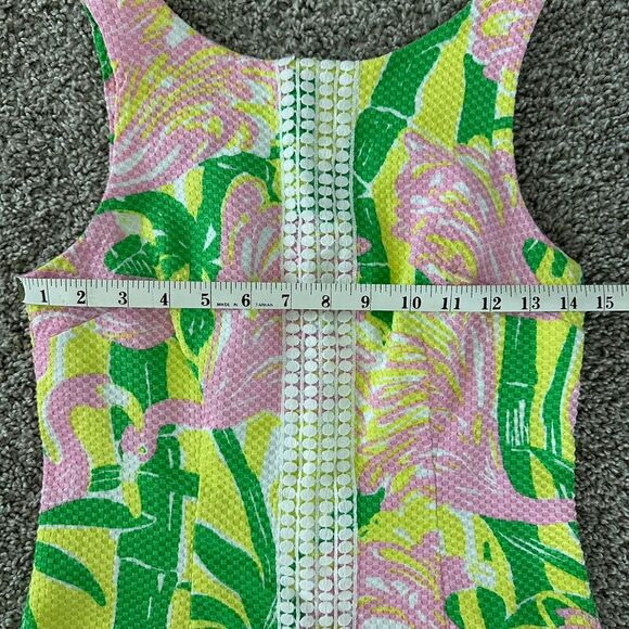 Lilly Pulitzer for Target Flamingo Print Dress | Pink Green Yellow | Size 4 - Picture 8 of 8